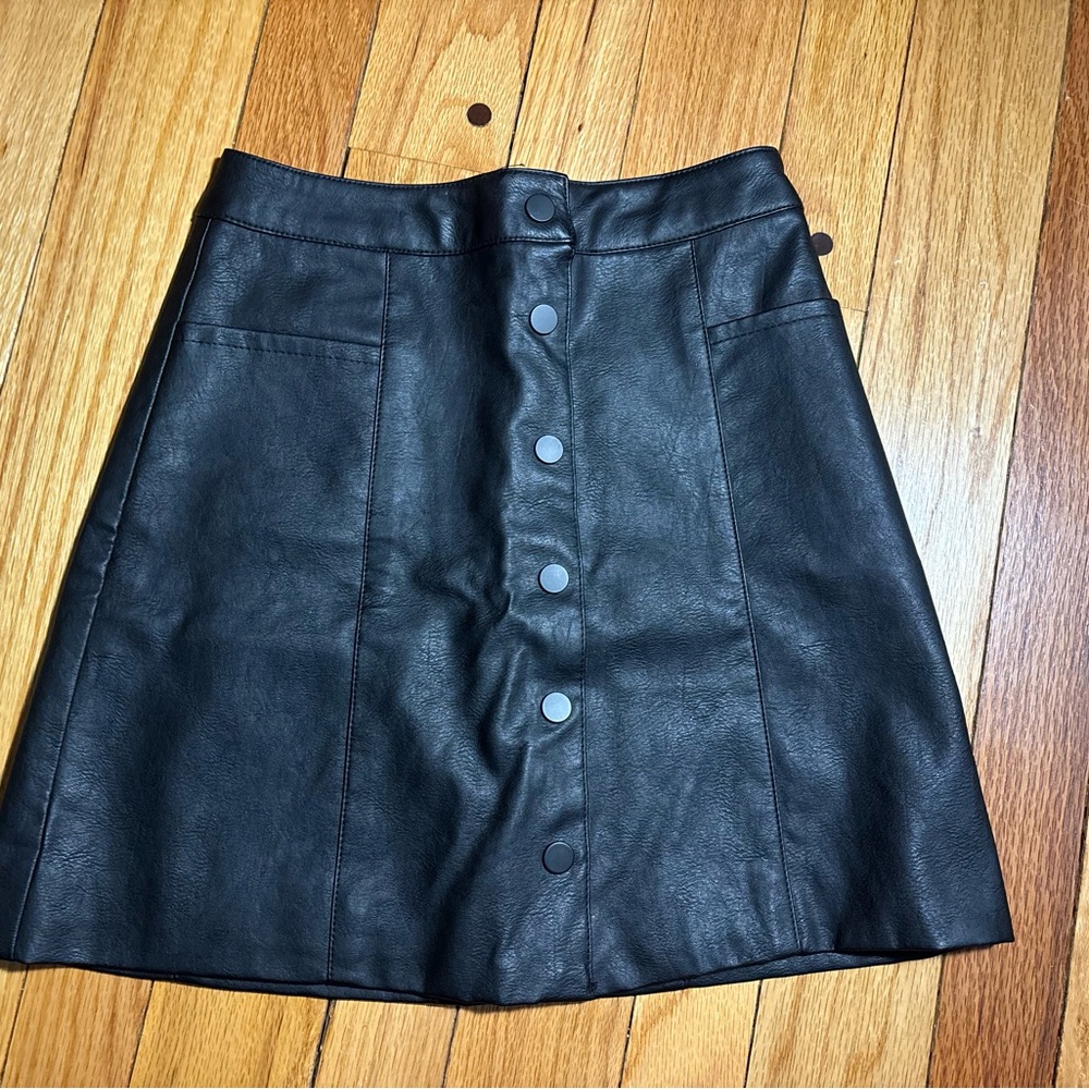 Divided Black A-Line Mini Skirt Casual